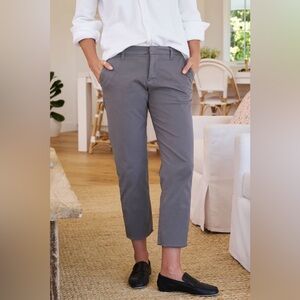 Frank & Eileen Murphy Chinos Pants charcoal gray ankle cropped straight leg